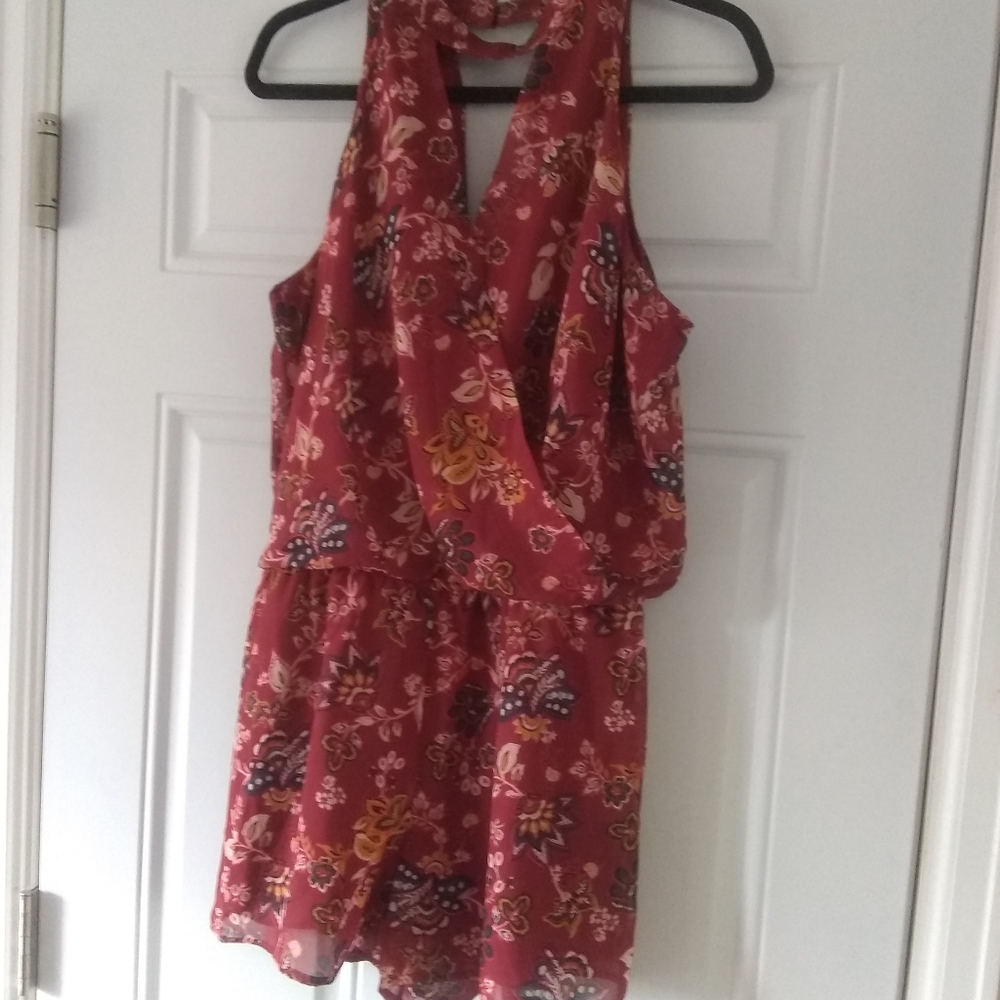 I.N.San Francisco Dark Red Romper SZ Large